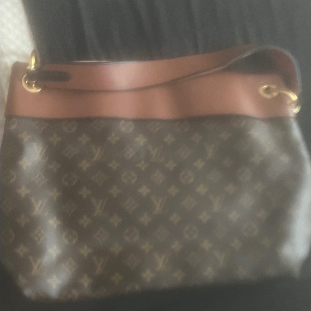 Louis Vuitton Brown and Tan Monogram Tote